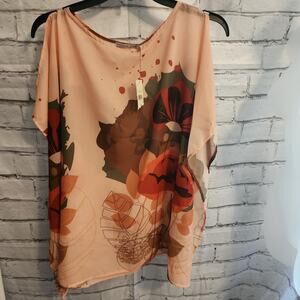 Young USA Women's Sheer floral blouse